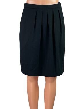 Liz Claiborne Women's Black Pleated High Waisted Pencil Mini Skirt Size 10 P
